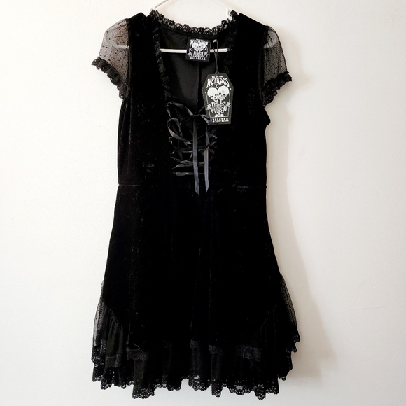 Killstar Dresses & Skirts - NWT Killstar Black Delora Dress Size XL